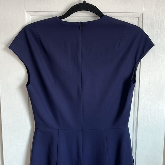 MM Lafleur Masha Wool Sheath Dress in Navy - Picture 9 of 11